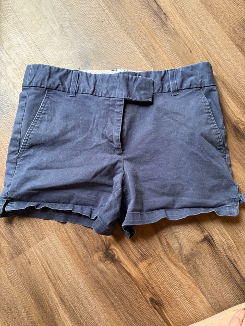 LOFT Navy Blue Cotton Casual Shorts
